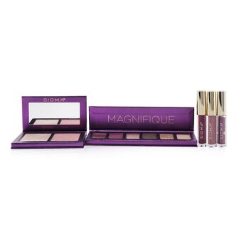 Magnifique Makeup Collection (1x Eyeshadow Palette + 1x Berry Glow Cheek Duo + 1x Adored Mini Lip Set + Bag) (5.7g/0.2oz) 