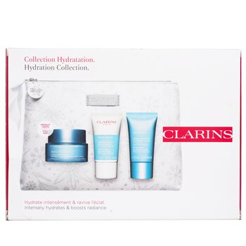 Clarins - Hydration Collection: Hydra-Essentiel Silky Cream 50ml+ Fresh Scrub 15ml+ SOS Hydra Mask 15ml+ Pouch Image 2