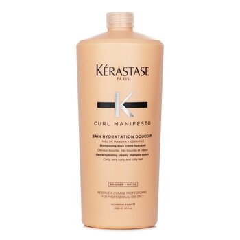 Curl Manifesto Bain Hydratation Douceur Shampoo Gentle Creamy Shampoo - For Curly, Very Curly & Coily Hair (Salon Size) (1000ml/34oz) 
