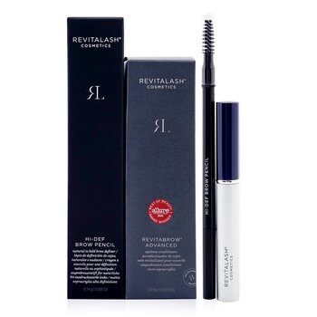 RevitaLash RevitaBrow Advanced Eyebrow Conditioner 3ml + Hi Def Brow Pencil 0.14g (Warm Brown) 2pcs
