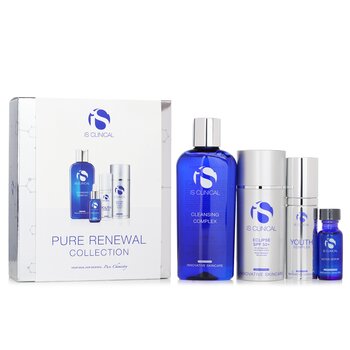 IS Clinical Pure Renewal Collection: Cleansing Compelx 180ml + Active Serum 15ml + Youth Complex 30g + Eclipse SPF 50 Sunscreen Cream 100g 4pcs