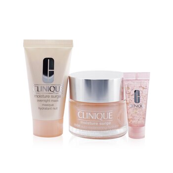 Hydrate & Glow Set: Moisture Surge 100H 50ml+ Overnight Mask 30ml+ Eye 96-Hour Concentrate 5ml (3pcs) 