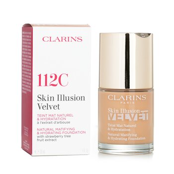 Clarins - Skin Illusion Velvet Natural Matifying & Hydrating Foundation - # 112C Amber Image 1