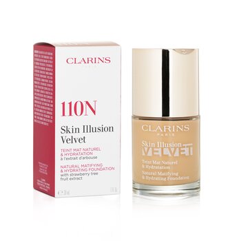 Clarins - Skin Illusion Velvet Natural Matifying & Hydrating Foundation - # 110N Honey Image 1