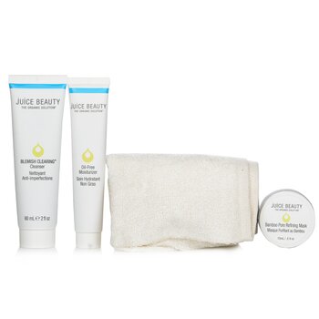 Blemish Clearing Solutions Kit : Cleanser + Moisturizer + Mask + Washcloth (Unboxed) (4pcs+1cloth) 