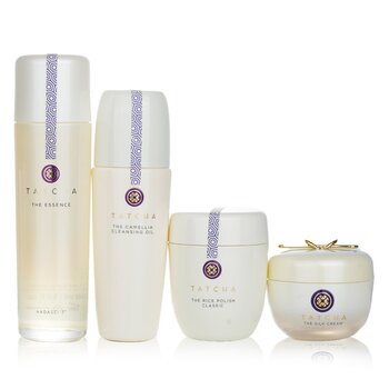 Tatcha - Ritual For Firm Skin Set: Camellia Cleansing Oil 150ml + Essence 150ml + Silk Cream 50ml + Rice Polish 60g Image 1