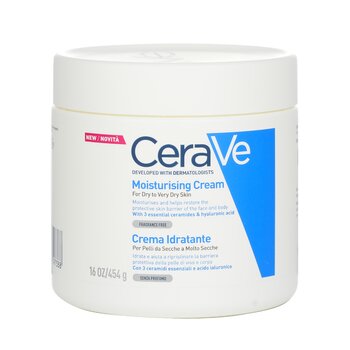 CeraVe Moisturising Cream For Dry to Very Dry Skin (US/EU Random Packing Pick) 454g/16oz