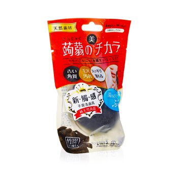 Lucky Trendy - Dry Konjac Face Wash & Massage Puff (Bamboo Charcoal) Image 1