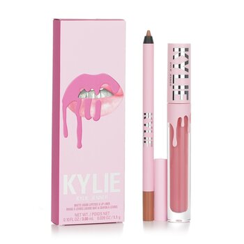 Matte Lip Kit: Matte Liquid Lipstick 3ml + Lip Liner 1.1g - # 808 Kylie Matte (2pcs) 