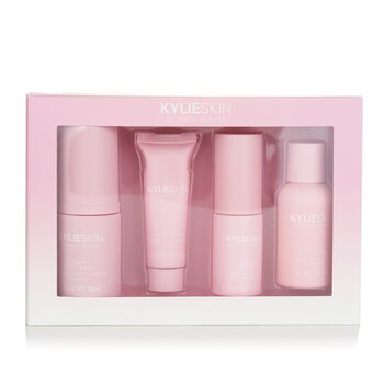 Kylie Skin - 4-Piece Mini Set: Foaming Face Wash 30ml + Face Moisturizer 15ml + Vitamin C Serum 10ml + Vanilla Milk Toner 30ml Image 1