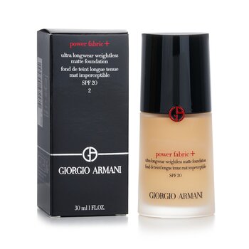 Giorgio Armani - Power Fabric+ Ultra Longwear Weightless Matte Foundation SPF 20 - # 2 Image 1