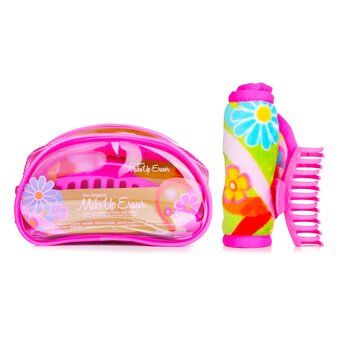 Flowerbomb Set (1x MakeUp Eraser Cloth + 1x Hair Claw Clip + 1x Bag) (2pcs+1bag) 