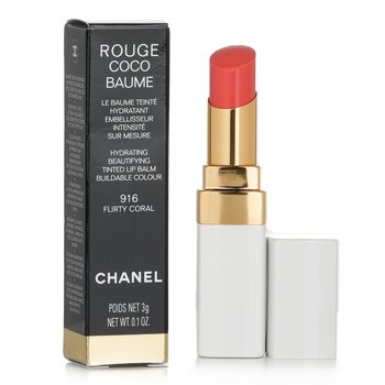 Chanel - Rouge Coco Baume Hydrating Beautifying Tinted Lip Balm - # 916 Flirty Coral Image 1