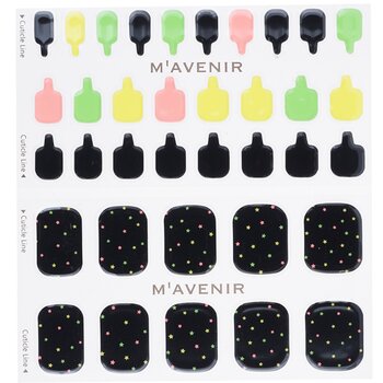 Mavenir - Nail Sticker (Black) - # Black Neonstar Pedi Image 1