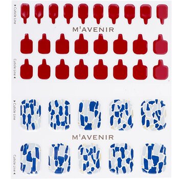 Mavenir - Nail Sticker (Patterned) - # Shell We Burgundy Pedi Image 1