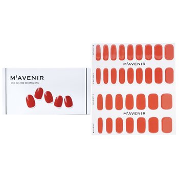 Nail Sticker (Red) - # Red Cocktail Nail (32pcs) 