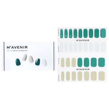 Nail Sticker (Assorted Colour) - # Deep In The Green Nail (32pcs) 