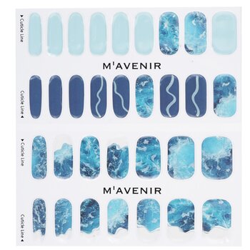 Mavenir - Nail Sticker (Blue) - # Deep Water Wave Nail Image 1