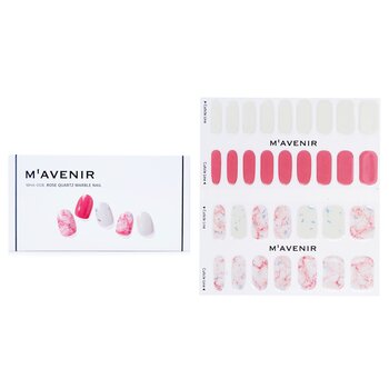 Nail Sticker (Pink) - # Rose Quartz Marble Nail (32pcs) 