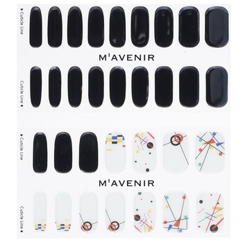 Mavenir - Nail Sticker (Black) - # Kandinsky Segment Nail Image 1