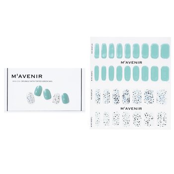 Nail Sticker (Blue) - # Splinkle With Tinted Green Nail (32pcs) 