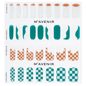 Mavenir - Nail Sticker (Patterned) - # Wave Checkerboard Nail Image 1