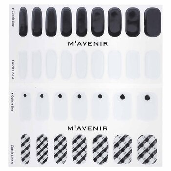 Mavenir - Nail Sticker (White) - # Black Shepherd Check Nail Image 1