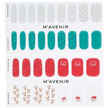 Mavenir - Nail Sticker (Assorted Colour) - # Lovely Deer Santa Nail Image 1