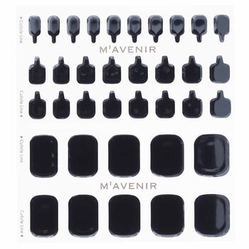 Mavenir - Nail Sticker (Black) - # Classic Black Pedi Image 1