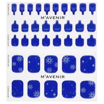 Mavenir - Nail Sticker (Blue) - # Romantic Snow Night Pedi Image 1