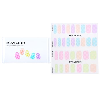 Nail Sticker (Assorted Colour) - # Neon Racer Nail (32pcs) 