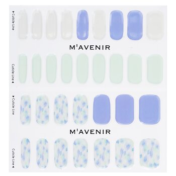 Mavenir - Nail Sticker (Blue) - # Blue Leaf Nail Image 1