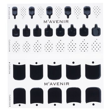 Mavenir - Nail Sticker (Black) - # Black Veil Pedi Image 1