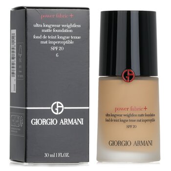 Giorgio Armani - Power Fabric+ Ultra Longwear Weightless Matte Foundation SPF 20 - # 6 Image 1