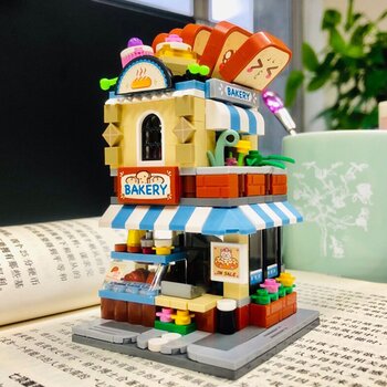Loz LOZ Street Series - Bakery Shop Building Bricks Set