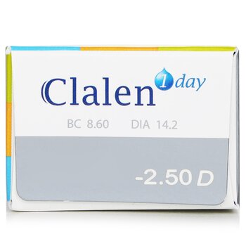 Clalen - 1 Day Ultra-Soo Clear Contact Lenses - - 2.50 Image 1