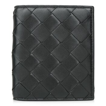 Bottega Veneta 2 fold wallet with coin purse 608074 Black