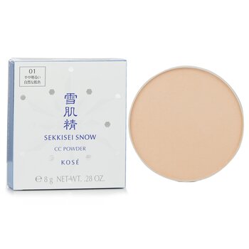 Kose - Sekkisei Snow CC Powder Case With Sponge SPF 14 #01 Image 1