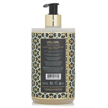 Voluspa - French Linen Hand Soap - Cotton Flower, White Cedar & Sun Dried Vanilla Bean Image 2