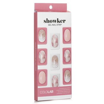 Cololab - Showker Gel Nail Strip # CSA101 Bling Pink Art Image 1