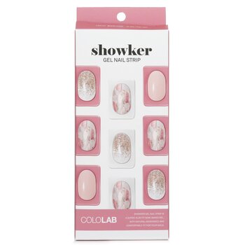 Cololab Showker Gel Nail Strip # CSA101 Bling Pink Art  1pcs
