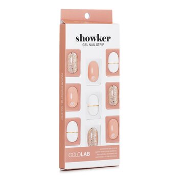 Cololab - Showker Gel Nail Strip # CSA201 Gold Line Beige Image 1