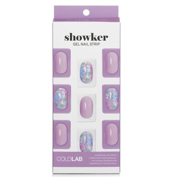 Showker Gel Nail Strip # CSA311 Violet Flower (1pcs) 