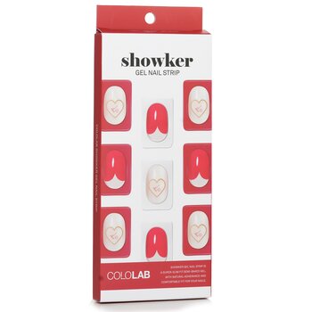 Cololab - Showker Gel Nail Strip # CSA511 Red Heart Image 1
