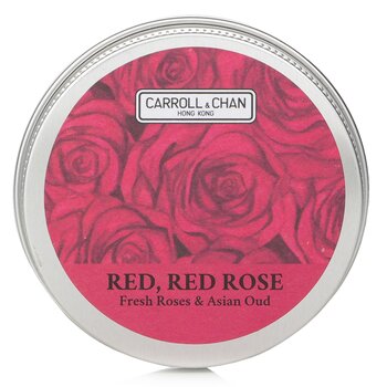 Carroll & Chan - 100% Beeswax Mini Tin Candle - # Red  Red Rose (Fresh Roses & Asian Oud)  - 1pcs