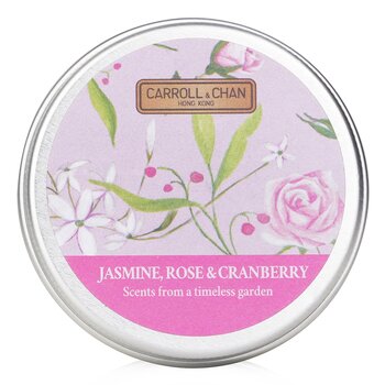 Carroll & Chan - 100% Beeswax Mini Tin Candle - # Jasmine  Rose & Cranberry  - 1pcs