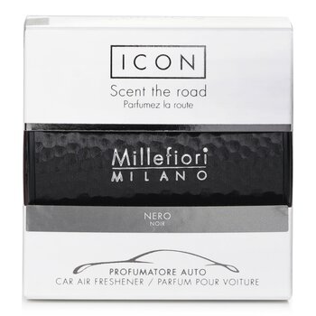 Millefiori - Icon Metal Black Car Air Freshener - Nero  - 1pc