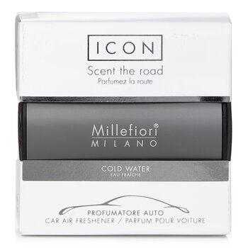 Millefiori - Icon Classic Dark Grey Car Air Freshener - Cold Water  - 1pc