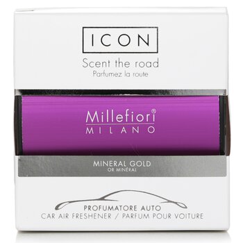 Millefiori - Icon Classic Purple Car Air Freshener - Mineral Gold  - 1pc