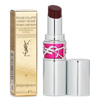 Yves Saint Laurent - Rouge Volupte Candy Glaze Double Care Balm - # 6 Burgundy Temptation Image 1